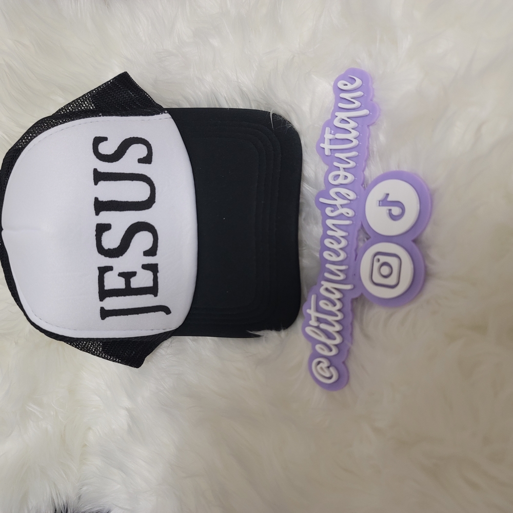 Black and White Jesus Cap